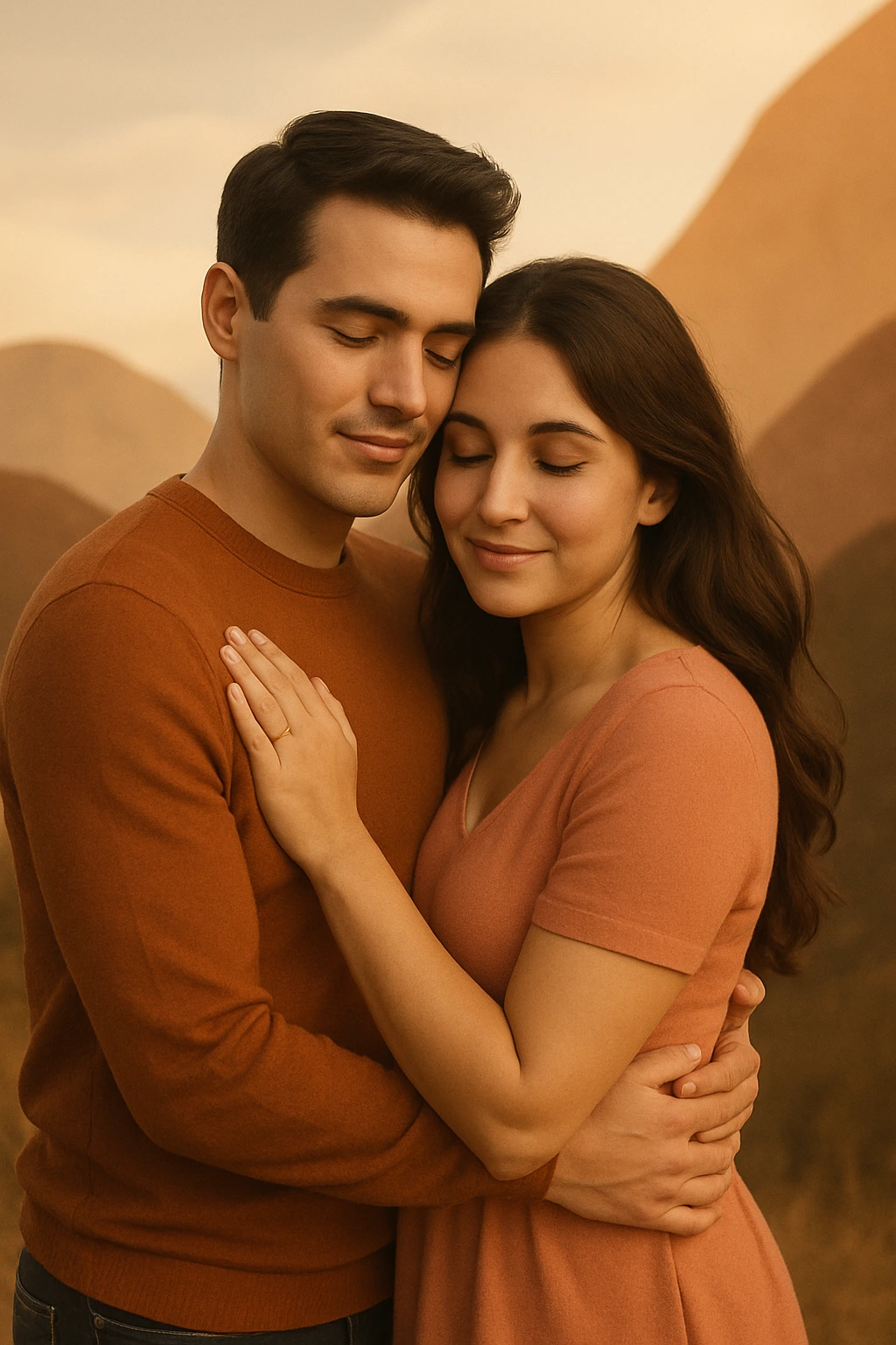 Pareja abrazada
